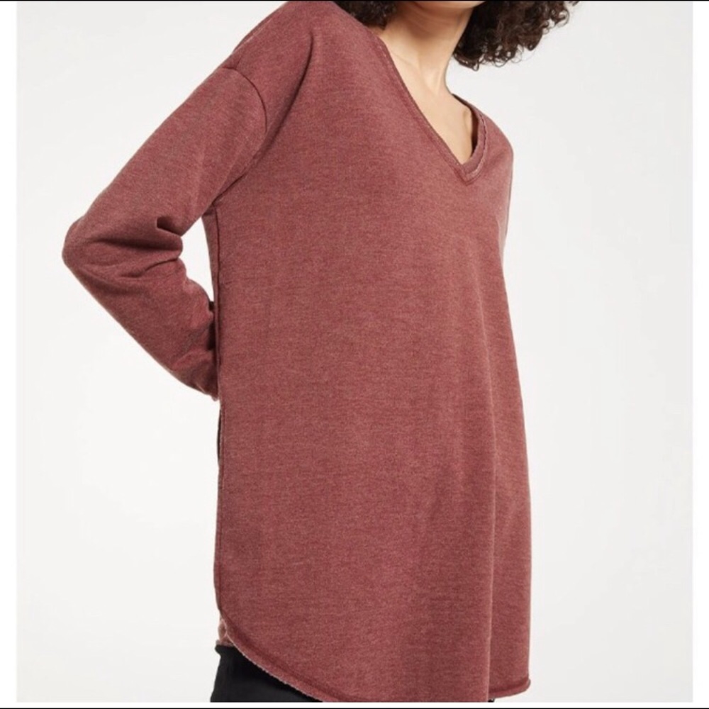 Z Supply Women's V-Neck Top in Rust